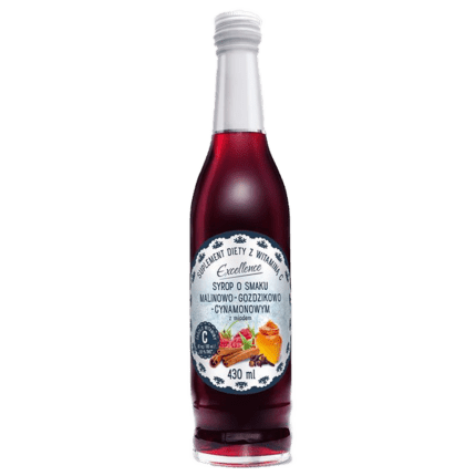 Excellence Téli szegfűszeg, fahéjjal és mézzel ízesített málnaszörp