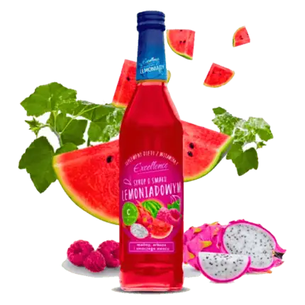 Excellence görögdinnye, málna és sárkánygyümölcs ízü limonádé szörp