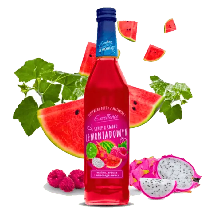 Excellence görögdinnye, málna és sárkánygyümölcs ízü limonádé szörp