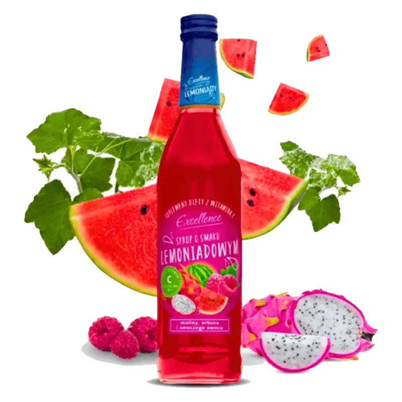 Excellence görögdinnye, málna és sárkánygyümölcs ízü limonádé szörp