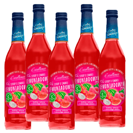 Excellence görögdinnye, málna és sárkánygyümölcs ízü limonádé szörp