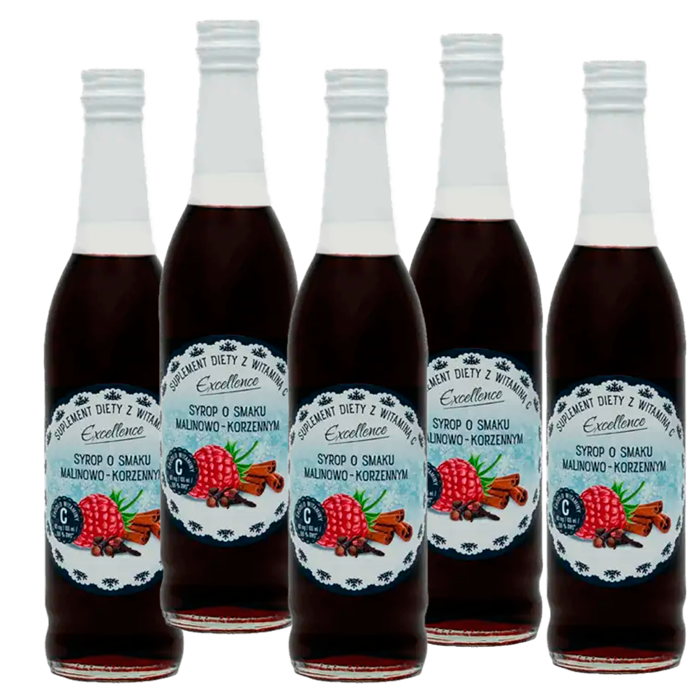 Excellence fűszeres ízű téli málnaszörp Excellence fűszeres ízű téli málnaszörp