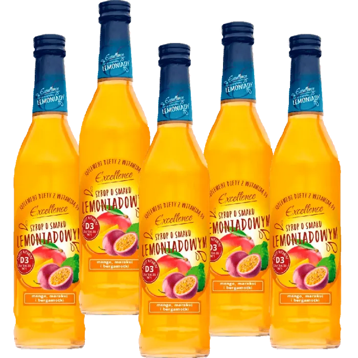 Excellence mangó, maracuja és bergamott ízü limonádé szörp Excellence mangó, maracuja és bergamott ízü limonádé szörp