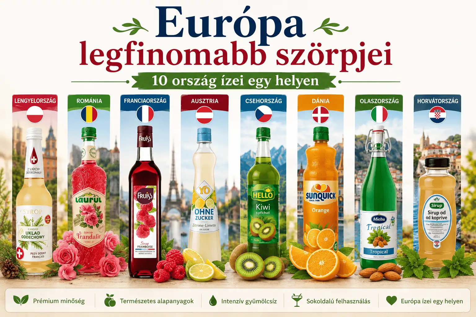 Európa legfinomabb szörpjei