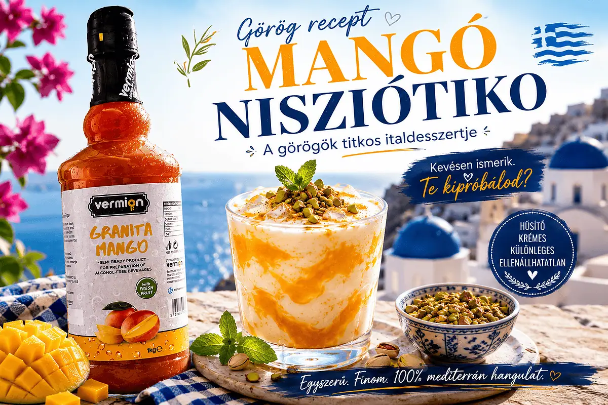 görög mangós italdesszert