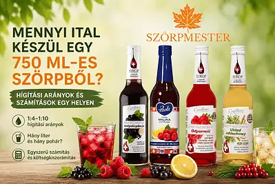 750 ml-es szörpből